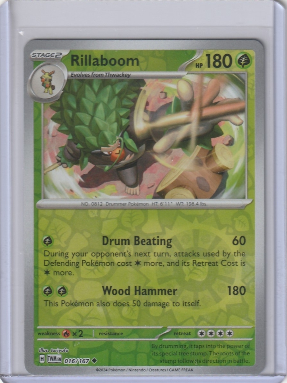 Pokemon Rillaboom Grass-Type Trading Card